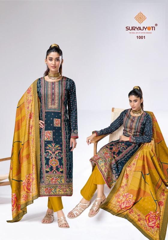 Suryajyoti charvi vol-1 handwork wholesale dress material
